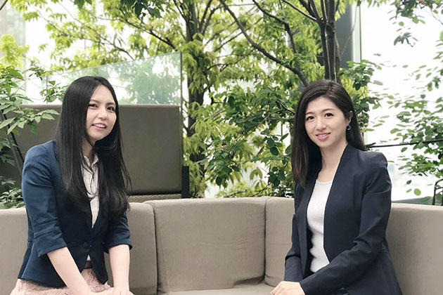 (右)日本ロジスティクスファンド投資法人:三井物産ロジスティクス・パートナーズ 財務企画部 マネージャー 金子智衣/(左)コンフォリア・レジデンシャル投資法人:東急不動産リート・マネジメント コンフォリア運用本部運用戦略部 マネージャー 宮脇陽