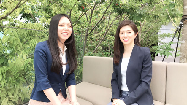 (右)日本ロジスティクスファンド投資法人:三井物産ロジスティクス・パートナーズ 財務企画部 マネージャー 金子智衣/(左)コンフォリア・レジデンシャル投資法人:東急不動産リート・マネジメント コンフォリア運用本部運用戦略部 マネージャー 宮脇陽