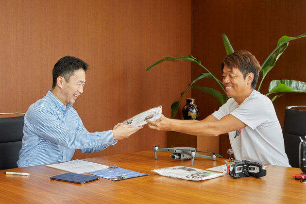 GAR山崎氏とPT+松下の対談風景 GAR山崎氏とPT+松下の対談風景